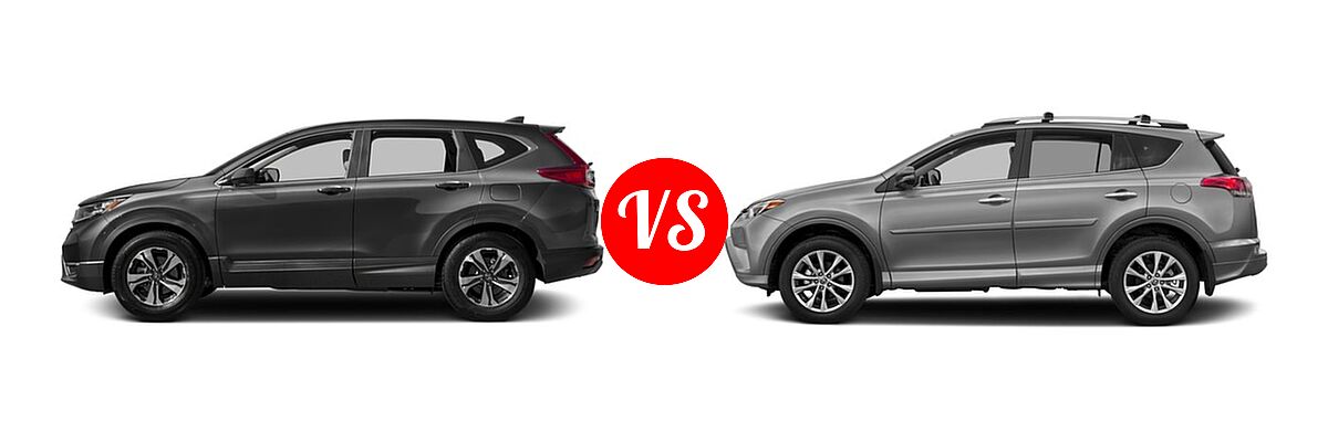 2017 Honda CR-V SUV LX vs. 2017 Toyota RAV4 SUV Platinum - Side Comparison