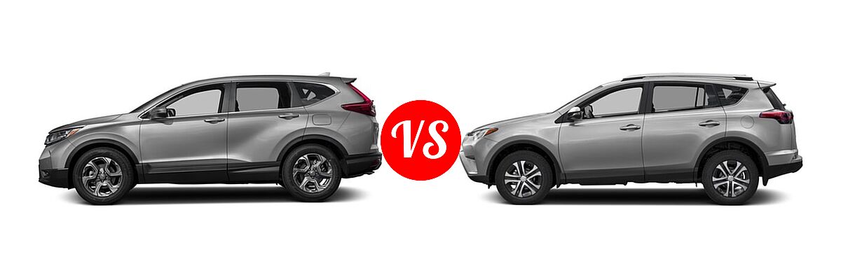 2017 Honda CR-V SUV EX vs. 2017 Toyota RAV4 SUV LE - Side Comparison