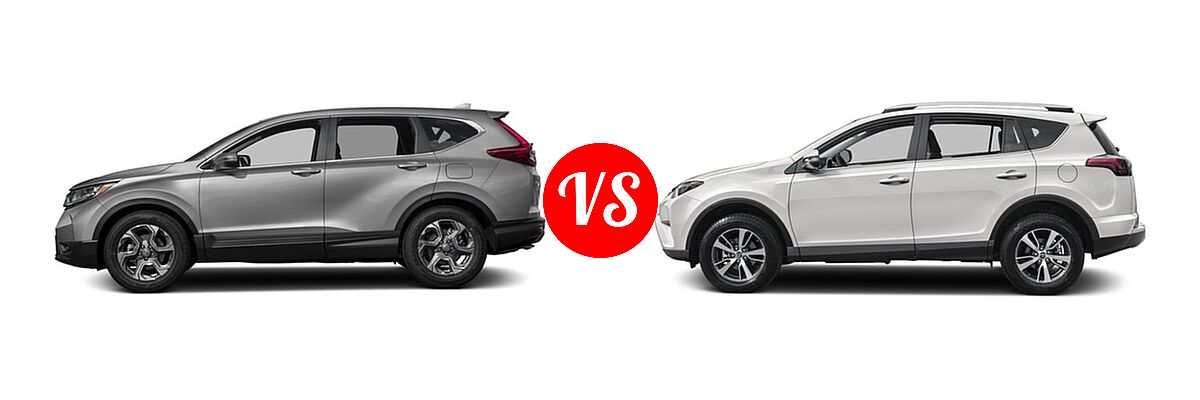 2017 Honda CR-V SUV EX vs. 2017 Toyota RAV4 SUV XLE - Side Comparison