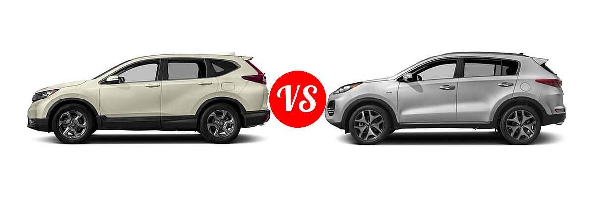 2017 Honda CR-V SUV EX-L vs. 2017 Kia Sportage SUV SX Turbo - Side Comparison
