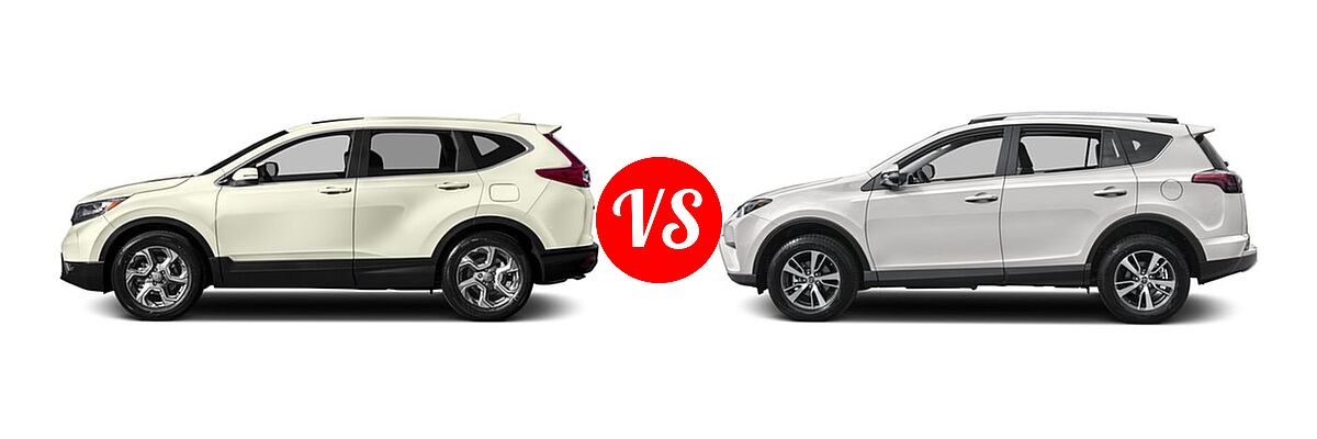 2017 Honda CR-V SUV EX-L vs. 2017 Toyota RAV4 SUV XLE - Side Comparison