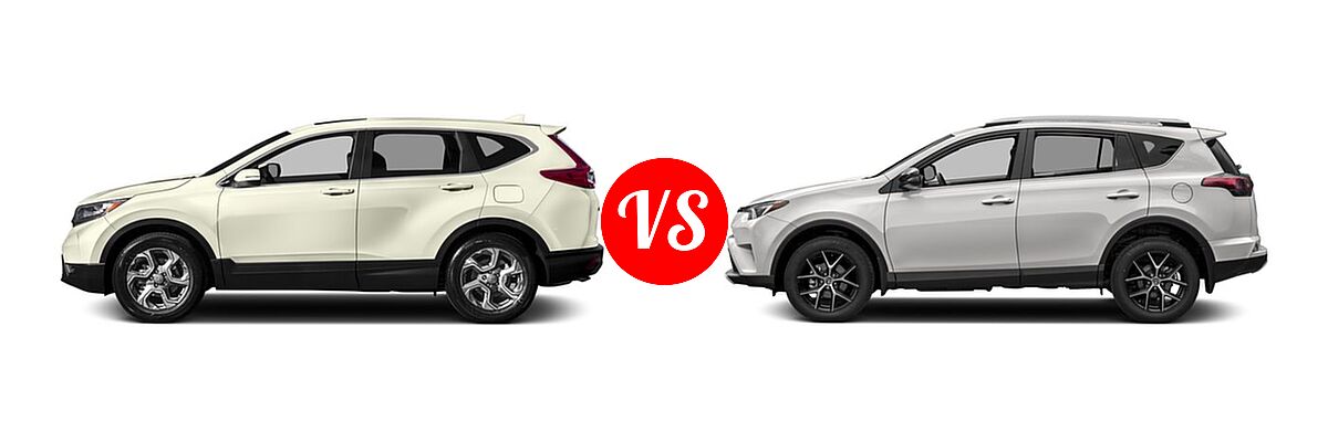 2017 Honda CR-V SUV EX-L vs. 2017 Toyota RAV4 SUV SE - Side Comparison