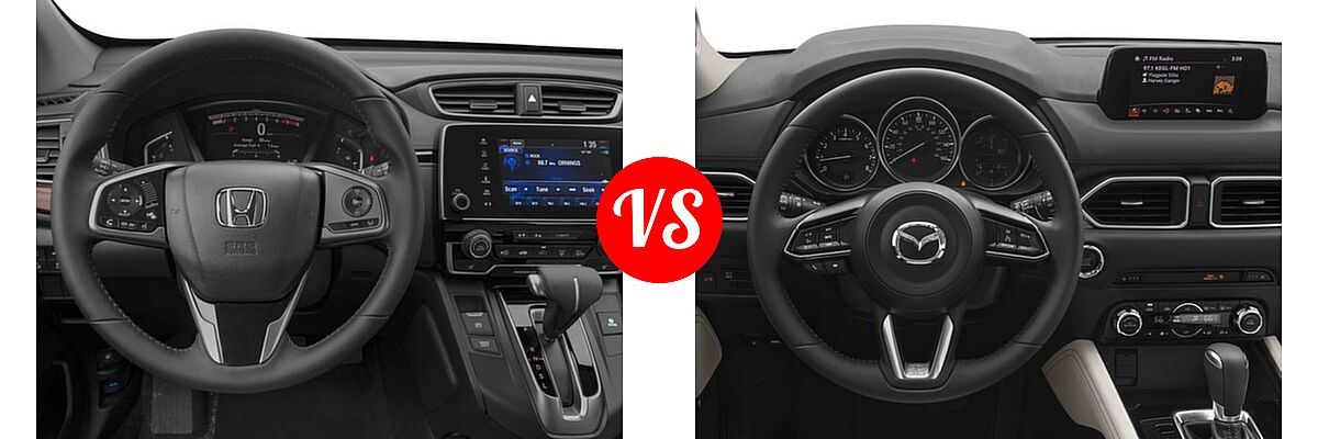 2017 Honda CR-V SUV EX-L vs. 2017 Mazda CX-5 SUV Grand Select - Dashboard Comparison