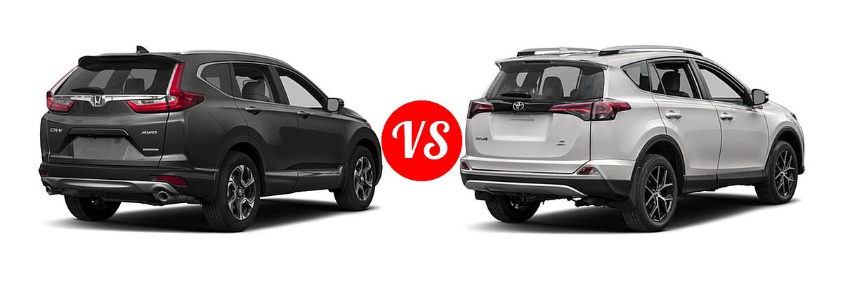 2017 Honda CR-V SUV Touring vs. 2017 Toyota RAV4 SUV SE - Rear Right Comparison