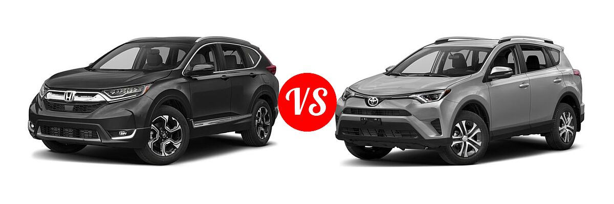 2017 Honda CR-V SUV Touring vs. 2017 Toyota RAV4 SUV LE - Front Left Comparison
