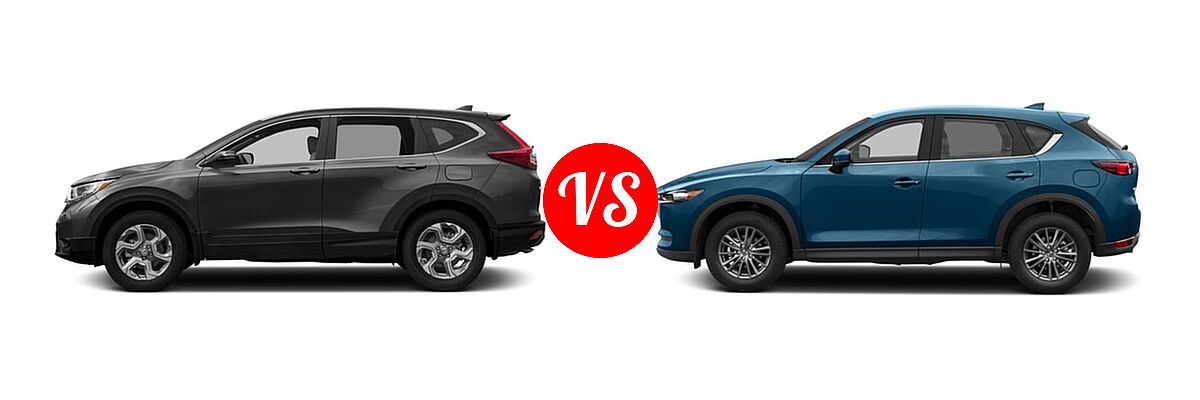 2017 Honda CR-V SUV EX-L vs. 2017 Mazda CX-5 SUV Sport - Side Comparison