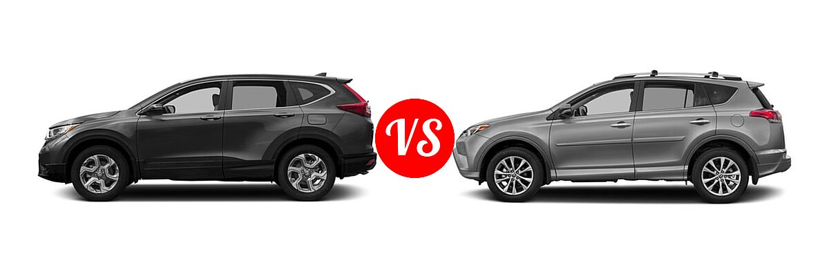 2017 Honda CR-V SUV EX-L vs. 2017 Toyota RAV4 SUV Platinum - Side Comparison
