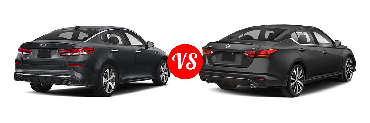 2020 Kia Optima Sedan S vs. 2020 Nissan Altima Sedan 2.0 SR / 2.5 SR - Rear Right Comparison