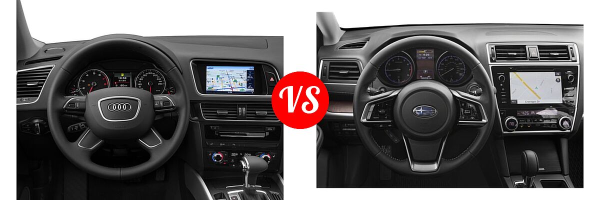 2017 Audi Q5 SUV Premium / Premium Plus / Prestige vs. 2019 Subaru Outback SUV 2.5i - Dashboard Comparison