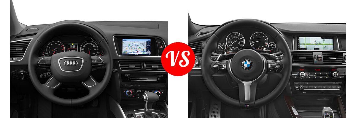 2017 Audi Q5 SUV Premium / Premium Plus / Prestige vs. 2017 BMW X4 SUV xDrive28i - Dashboard Comparison