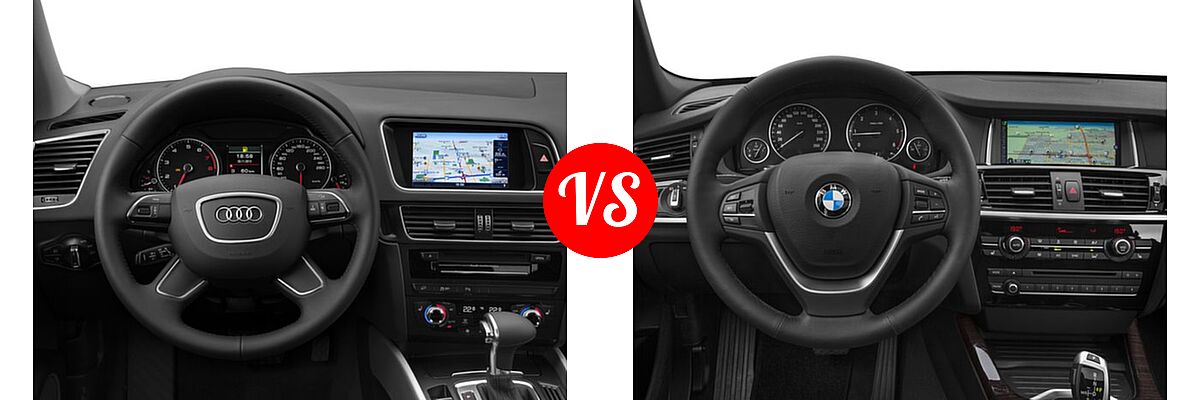 2017 Audi Q5 SUV Premium / Premium Plus / Prestige vs. 2017 BMW X3 SUV Diesel xDrive28d - Dashboard Comparison