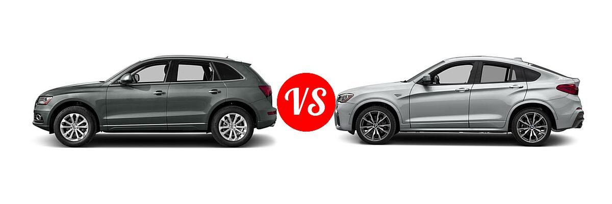 2017 Audi Q5 SUV Premium / Premium Plus / Prestige vs. 2017 BMW X4 SUV xDrive28i - Side Comparison