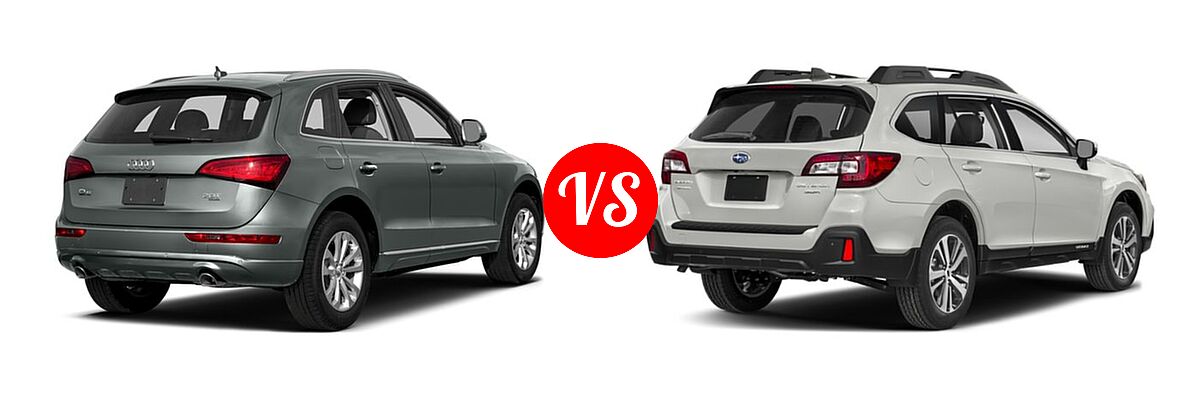 2017 Audi Q5 SUV Premium / Premium Plus / Prestige vs. 2019 Subaru Outback SUV 2.5i - Rear Right Comparison