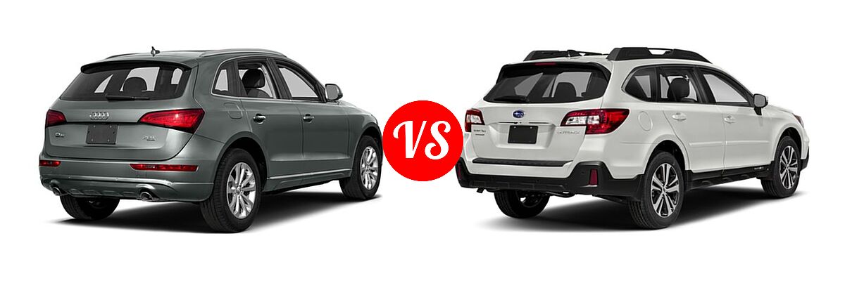 2017 Audi Q5 SUV Premium / Premium Plus / Prestige vs. 2019 Subaru Outback SUV Premium / Touring - Rear Right Comparison