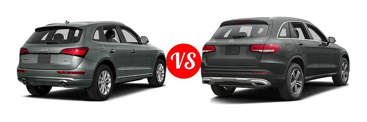 2017 Audi Q5 SUV Premium / Premium Plus / Prestige vs. 2017 Mercedes-Benz GLC-Class SUV GLC 300 - Rear Right Comparison