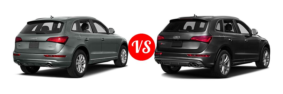 2017 Audi Q5 SUV Premium / Premium Plus / Prestige vs. 2017 Audi SQ5 SUV Premium Plus / Prestige - Rear Right Comparison