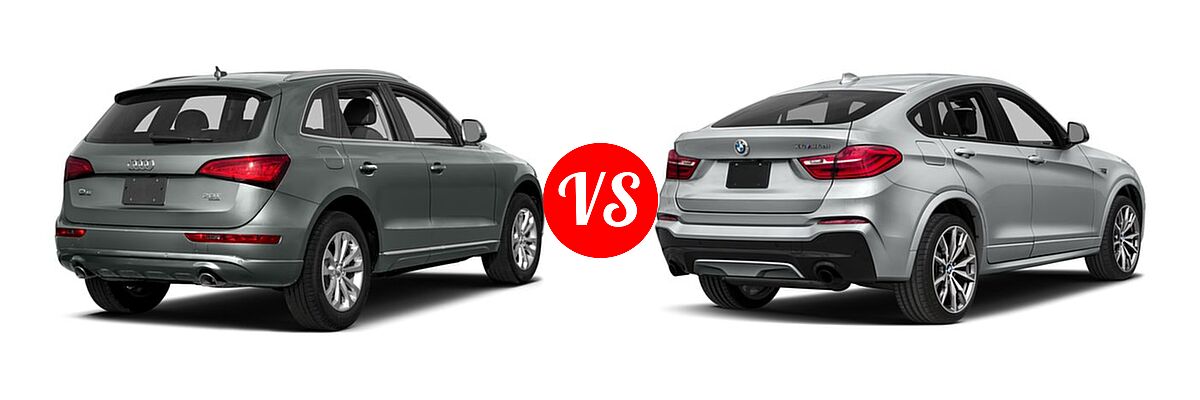 2017 Audi Q5 SUV Premium / Premium Plus / Prestige vs. 2017 BMW X4 SUV xDrive28i - Rear Right Comparison