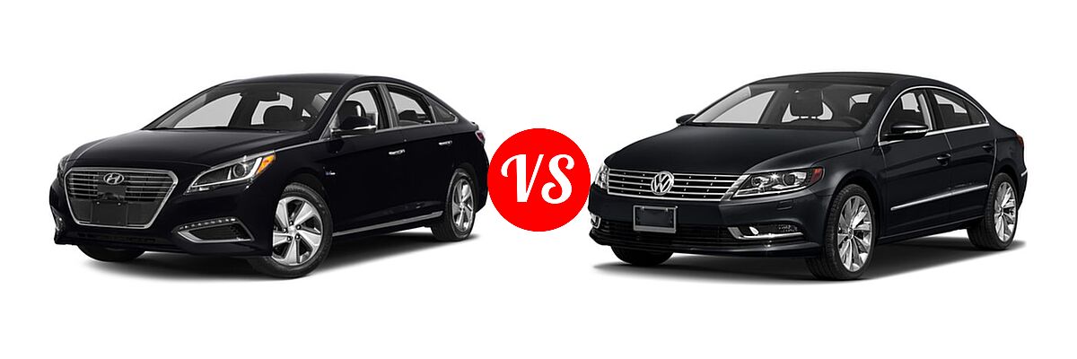 2017 Hyundai Sonata Plug-in Hybrid Sedan Limited vs. 2017 Volkswagen CC Sedan 2.0T Sport - Front Left Comparison