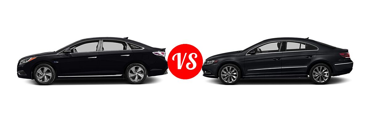 2017 Hyundai Sonata Plug-in Hybrid Sedan Limited vs. 2017 Volkswagen CC Sedan 2.0T Sport - Side Comparison