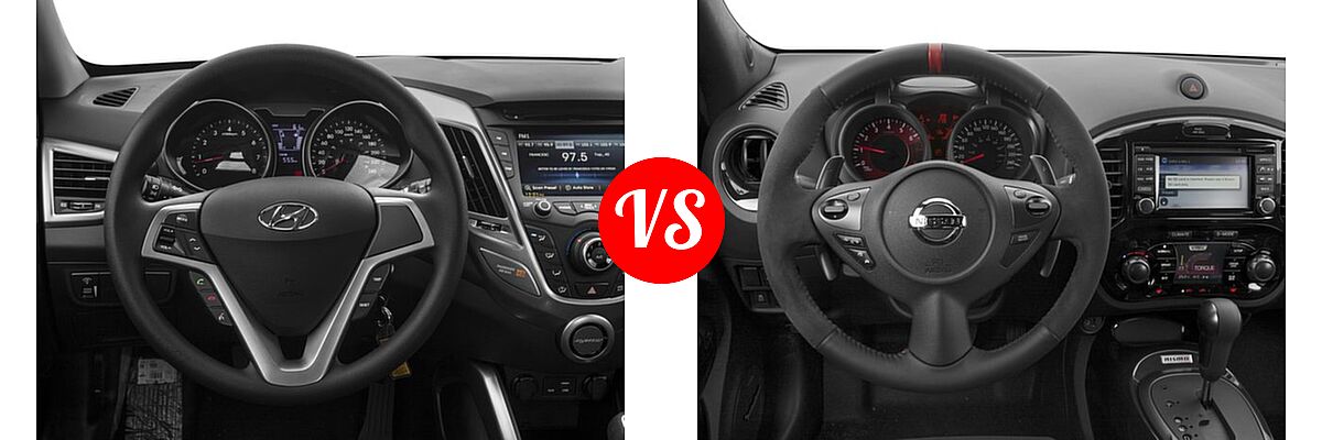 2017 Hyundai Veloster Hatchback Value Edition vs. 2017 Nissan Juke Hatchback NISMO - Dashboard Comparison