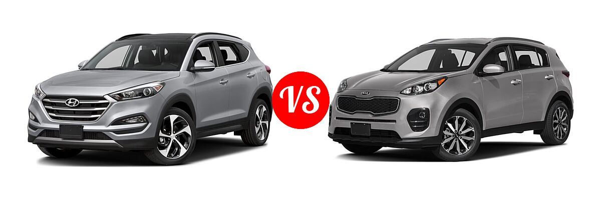 2017 Hyundai Tucson SUV Limited vs. 2017 Kia Sportage SUV EX - Front Left Comparison