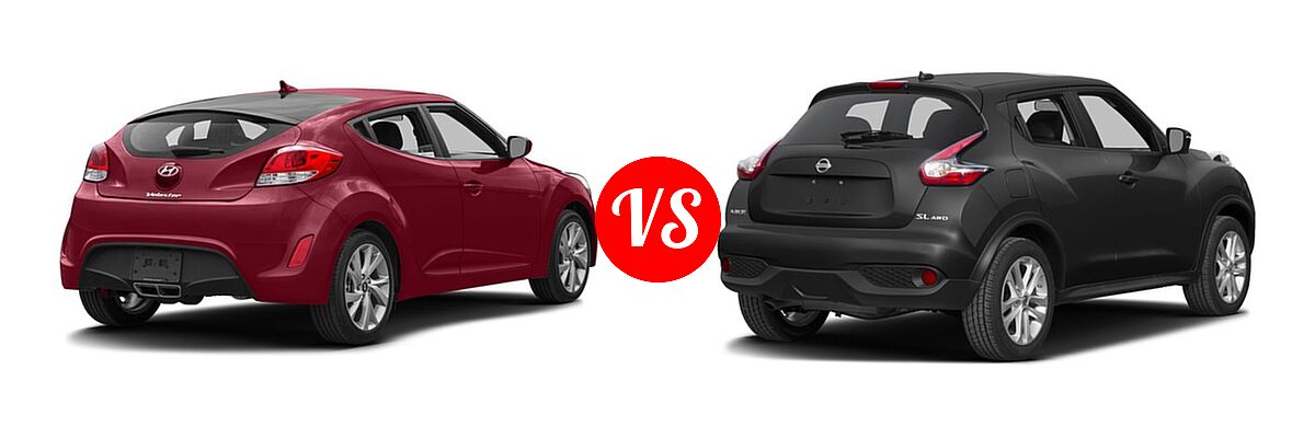 2017 Hyundai Veloster Hatchback Value Edition vs. 2017 Nissan Juke Hatchback SL - Rear Right Comparison