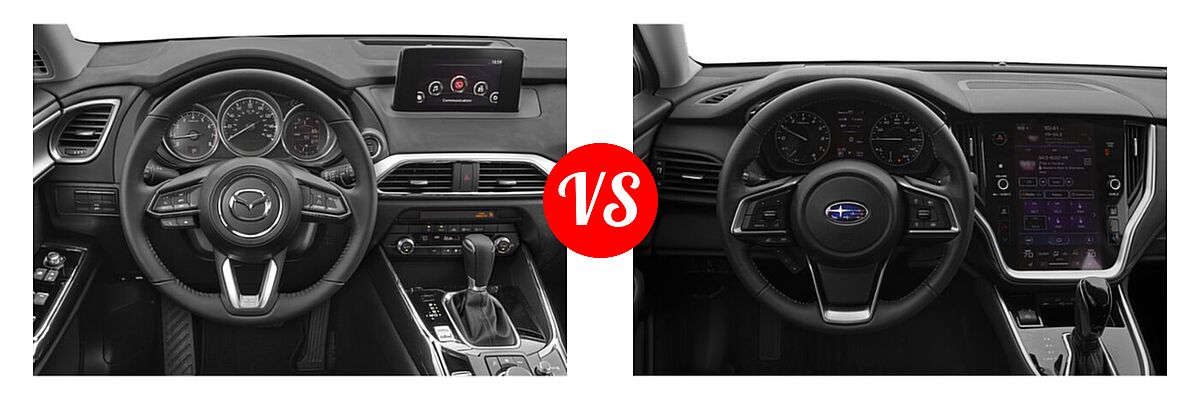 2020 Mazda CX-9 SUV Sport vs. 2020 Subaru Outback SUV CVT / Limited / Limited XT / Onyx Edition XT / Premium / Touring / Touring XT - Dashboard Comparison