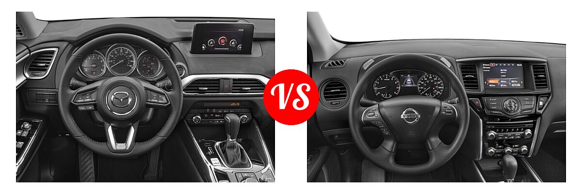 2020 Mazda CX-9 SUV Sport vs. 2020 Nissan Pathfinder SUV S - Dashboard Comparison