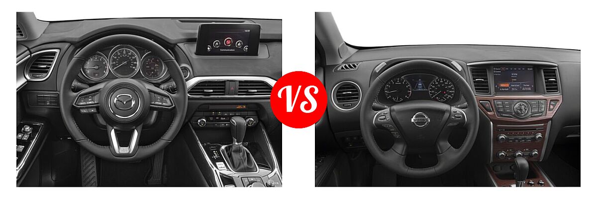 2020 Mazda CX-9 SUV Sport vs. 2020 Nissan Pathfinder SUV Platinum - Dashboard Comparison