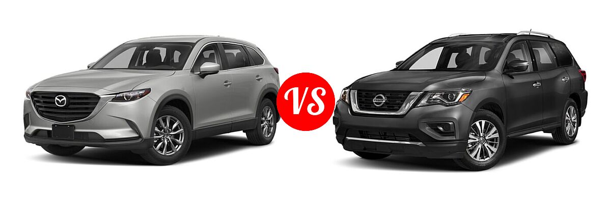 2020 Mazda CX-9 SUV Sport vs. 2020 Nissan Pathfinder SUV S - Front Left Comparison