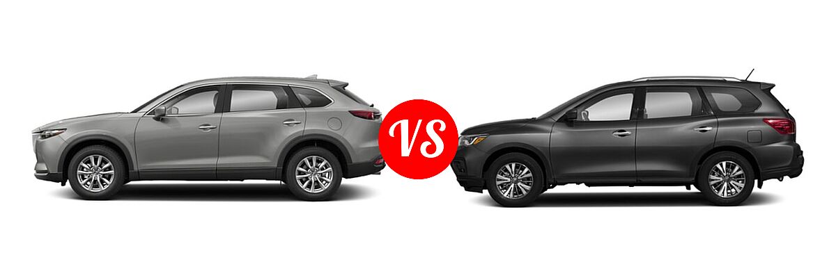 2020 Mazda CX-9 SUV Sport vs. 2020 Nissan Pathfinder SUV S - Side Comparison
