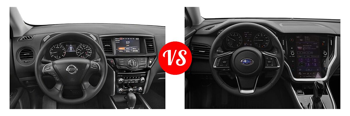 2020 Nissan Pathfinder SUV S vs. 2020 Subaru Outback SUV CVT / Limited / Limited XT / Onyx Edition XT / Premium / Touring / Touring XT - Dashboard Comparison