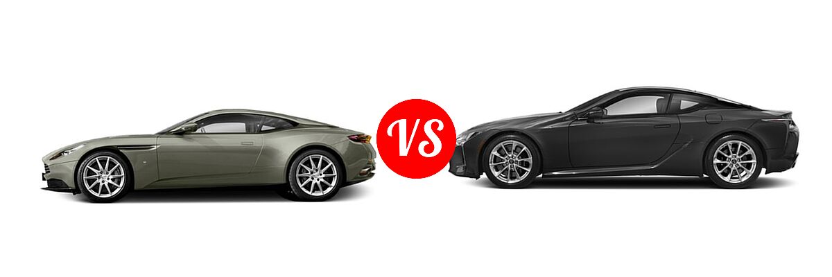 2018 Aston Martin DB11 Coupe V12 Coupe / V8 Coupe vs. 2018 Lexus LC 500 Coupe LC 500 - Side Comparison