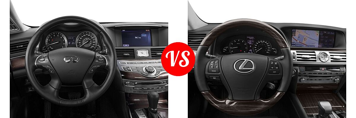 2017 Infiniti Q70 Sedan 3.7 / 5.6 vs. 2017 Lexus LS 460 Sedan LS 460 / LS 460 L - Dashboard Comparison