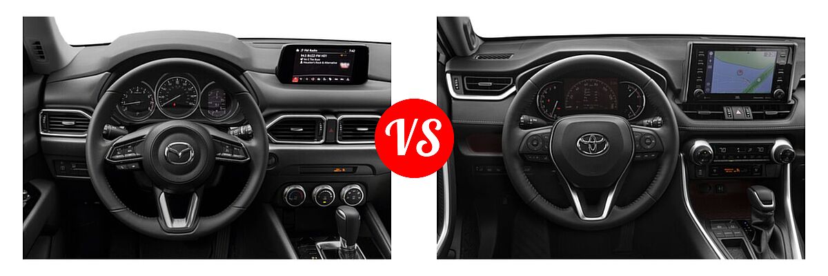 2020 Mazda CX-5 SUV Sport vs. 2020 Toyota RAV4 SUV Limited - Dashboard Comparison