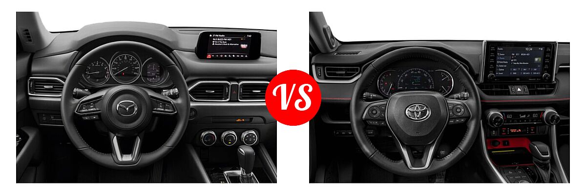 2020 Mazda CX-5 SUV Sport vs. 2020 Toyota RAV4 SUV TRD Off Road - Dashboard Comparison