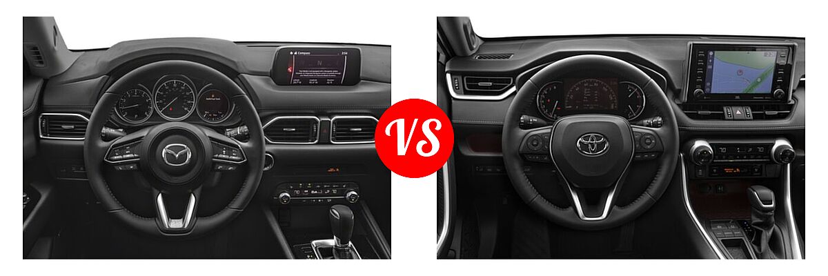 2020 Mazda CX-5 SUV Touring vs. 2020 Toyota RAV4 SUV Limited - Dashboard Comparison
