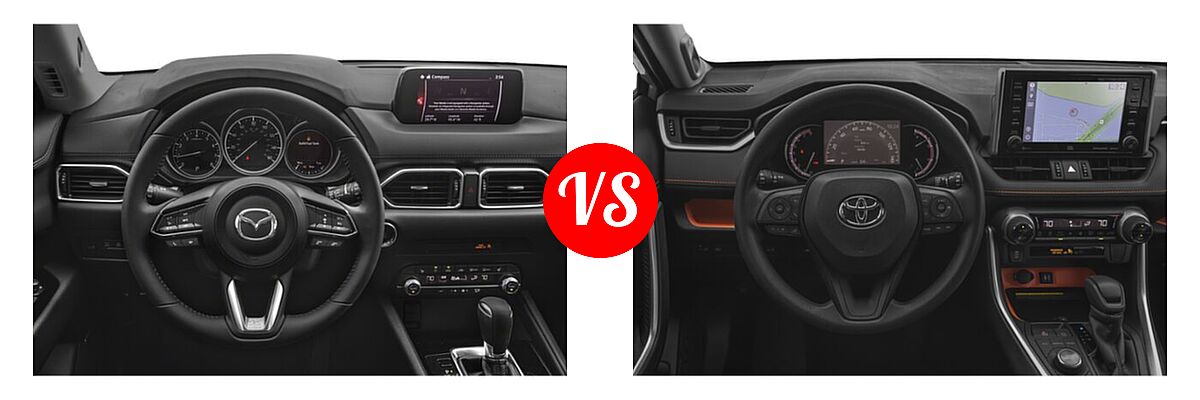 2020 Mazda CX-5 SUV Touring vs. 2020 Toyota RAV4 SUV Adventure - Dashboard Comparison