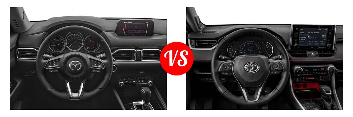 2020 Mazda CX-5 SUV Touring vs. 2020 Toyota RAV4 SUV TRD Off Road - Dashboard Comparison