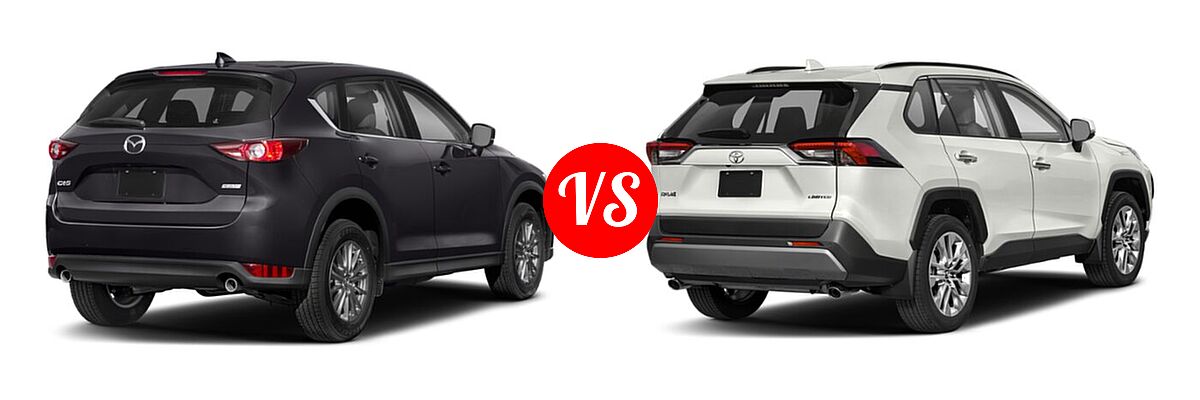 2020 Mazda CX-5 SUV Touring vs. 2020 Toyota RAV4 SUV Limited - Rear Right Comparison