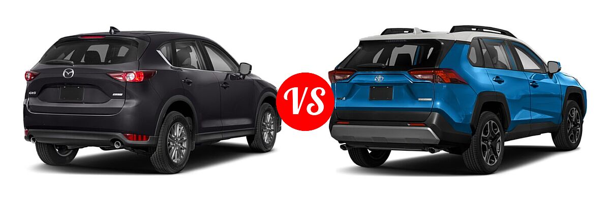 2020 Mazda CX-5 SUV Touring vs. 2020 Toyota RAV4 SUV Adventure - Rear Right Comparison