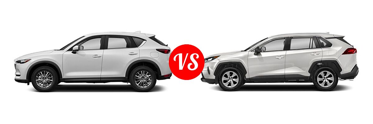 2020 Mazda CX-5 SUV Sport vs. 2020 Toyota RAV4 SUV LE - Side Comparison