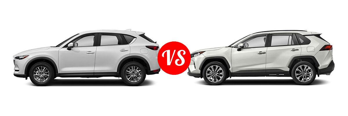 2020 Mazda CX-5 SUV Sport vs. 2020 Toyota RAV4 SUV Limited - Side Comparison