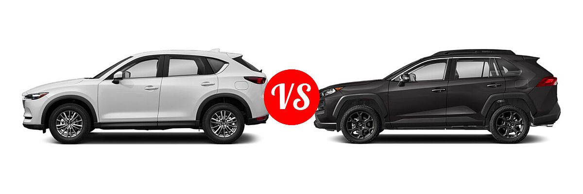 2020 Mazda CX-5 SUV Sport vs. 2020 Toyota RAV4 SUV TRD Off Road - Side Comparison