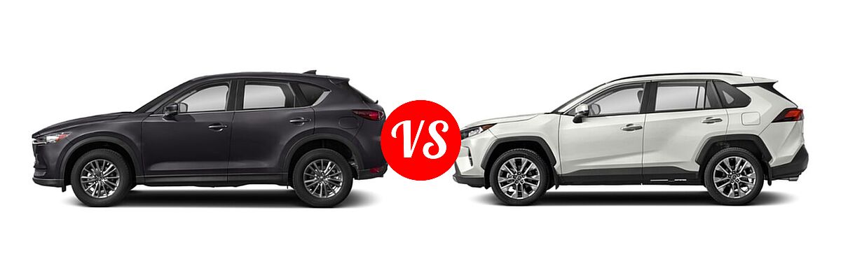 2020 Mazda CX-5 SUV Touring vs. 2020 Toyota RAV4 SUV Limited - Side Comparison