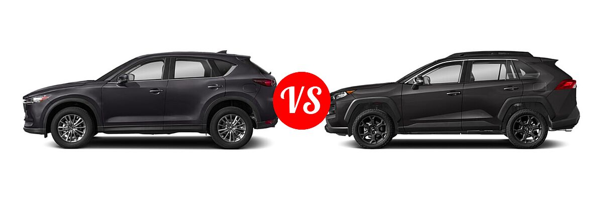 2020 Mazda CX-5 SUV Touring vs. 2020 Toyota RAV4 SUV TRD Off Road - Side Comparison