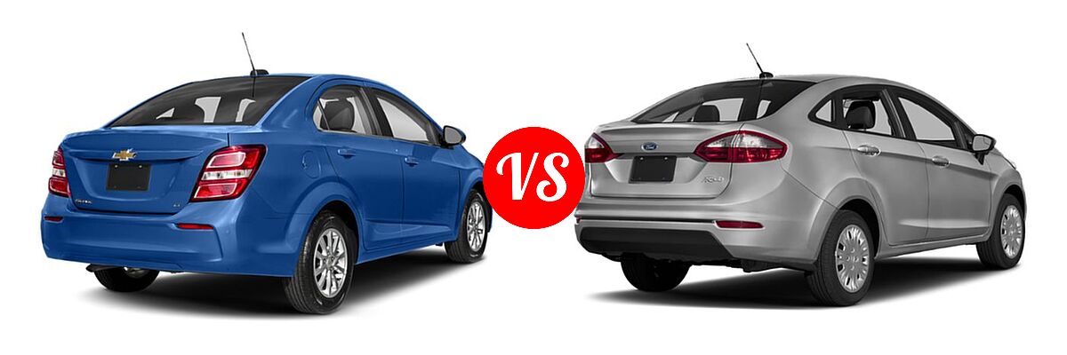 2019 Chevrolet Sonic Sedan LS / LT / Premier vs. 2019 Ford Fiesta Sedan S / SE - Rear Right Comparison