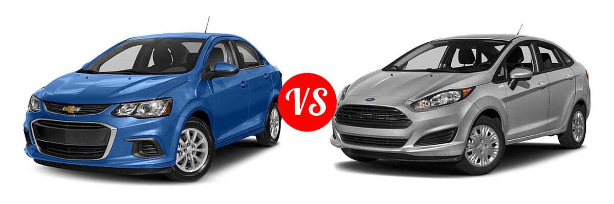 2019 Chevrolet Sonic Sedan LS / LT / Premier vs. 2019 Ford Fiesta Sedan S / SE - Front Left Comparison
