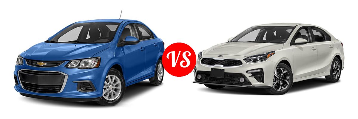 2019 Chevrolet Sonic Sedan LS / LT / Premier vs. 2019 Kia Forte Sedan EX / FE / LX / S - Front Left Comparison