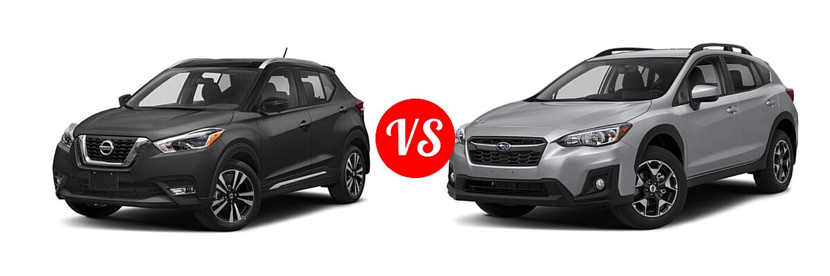 2020 Nissan Kicks SUV SR vs. 2020 Subaru Crosstrek SUV CVT / Limited / Manual / Premium - Front Left Comparison